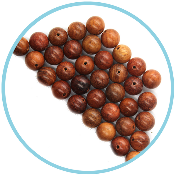Green Sandalwood Beads, Wholesale Wood Beads - Dearbeads