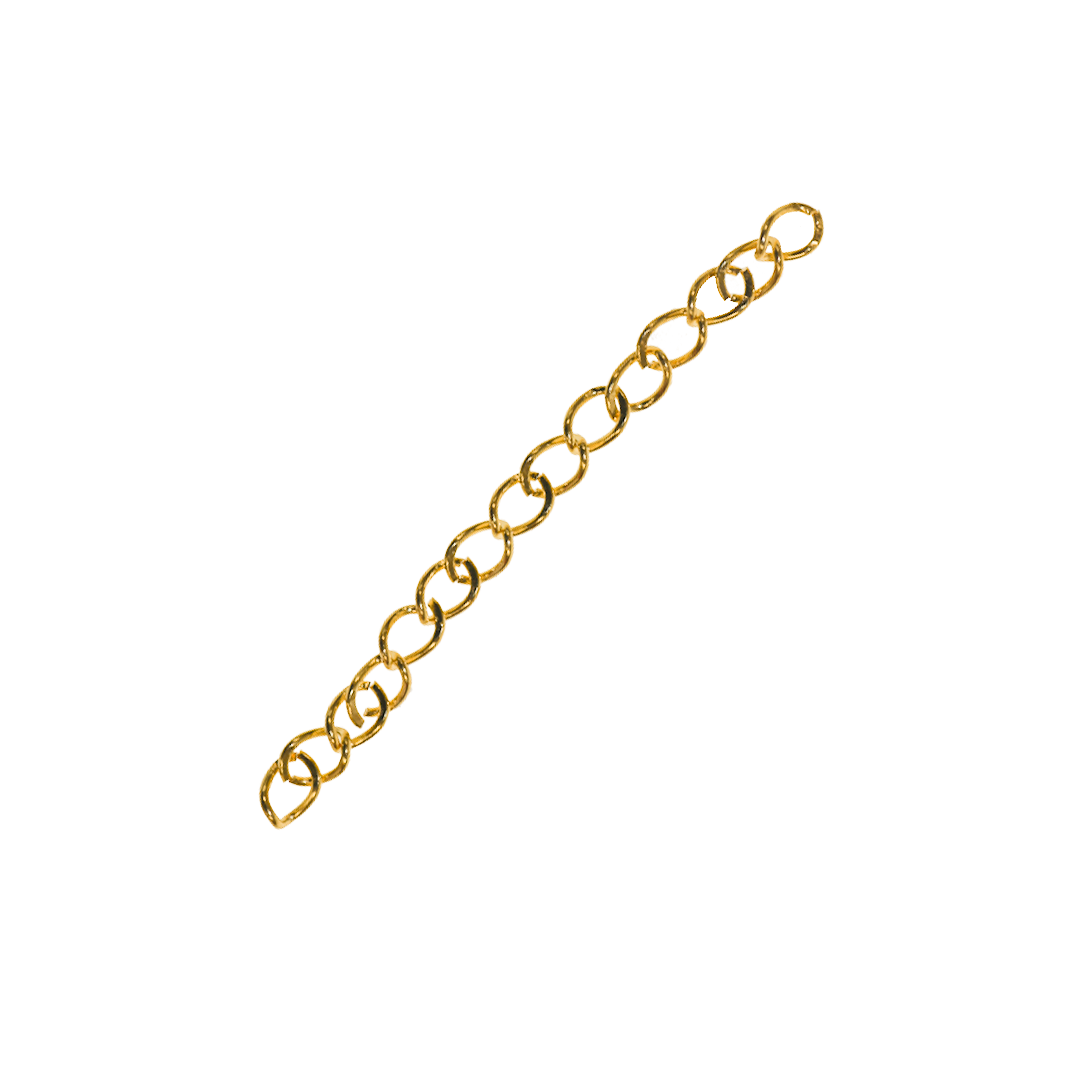 Chains, Cable Chain Extender, Gold, Alloy, 2.50 inches, Sold Per pkg 0f 10