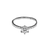 Cubic Zirconia Ring, 925 Sterling Silver, Size 6, 1 pc