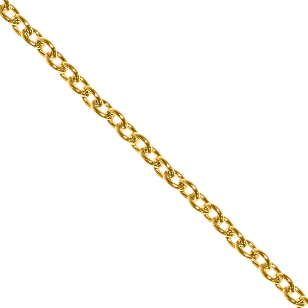 Chains, Stainless Steel, Cable Chain, 2mm x 1.5mm x 0.8mm, Sold per Meter, Available in Multiple Colours