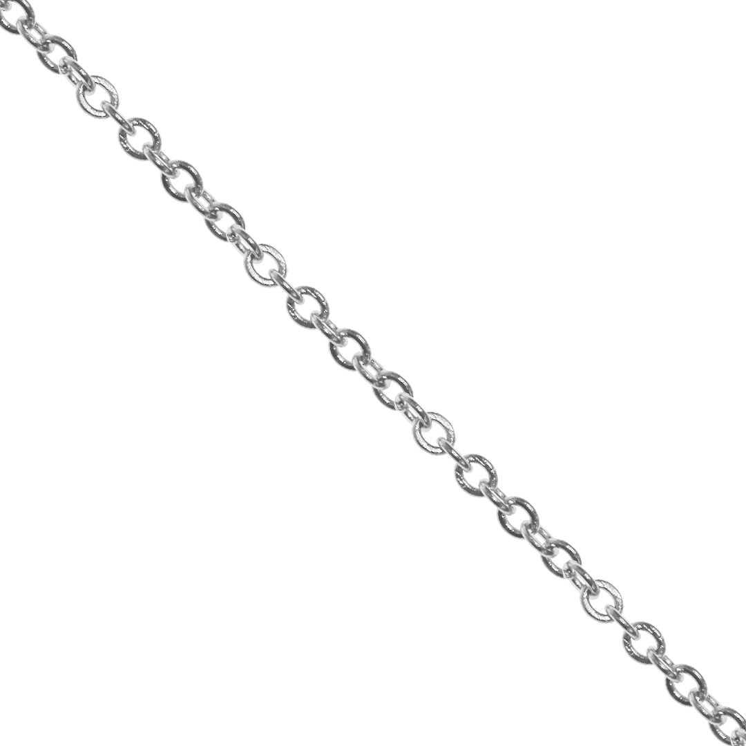 Chains, Cable, Stainless Steel, 1.7mm x 1.1mm x 0.3mm, Sold per Meter, Available in Multiple Colors