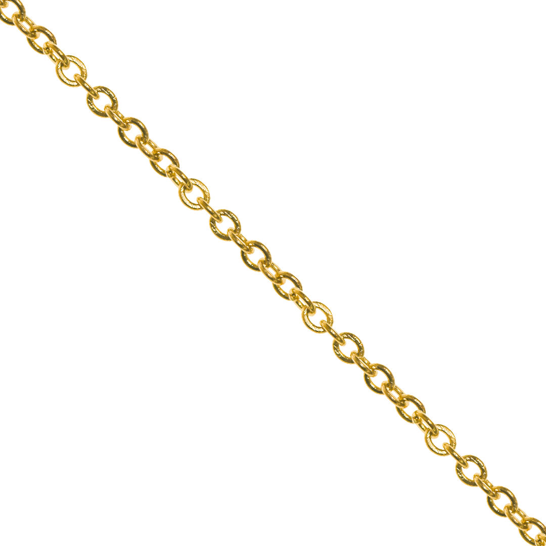 Chains, Cable, Stainless Steel, 1.7mm x 1.1mm x 0.3mm, Sold per Meter, Available in Multiple Colors