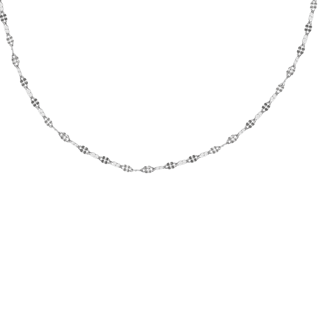 Flat silver sale necklace chains