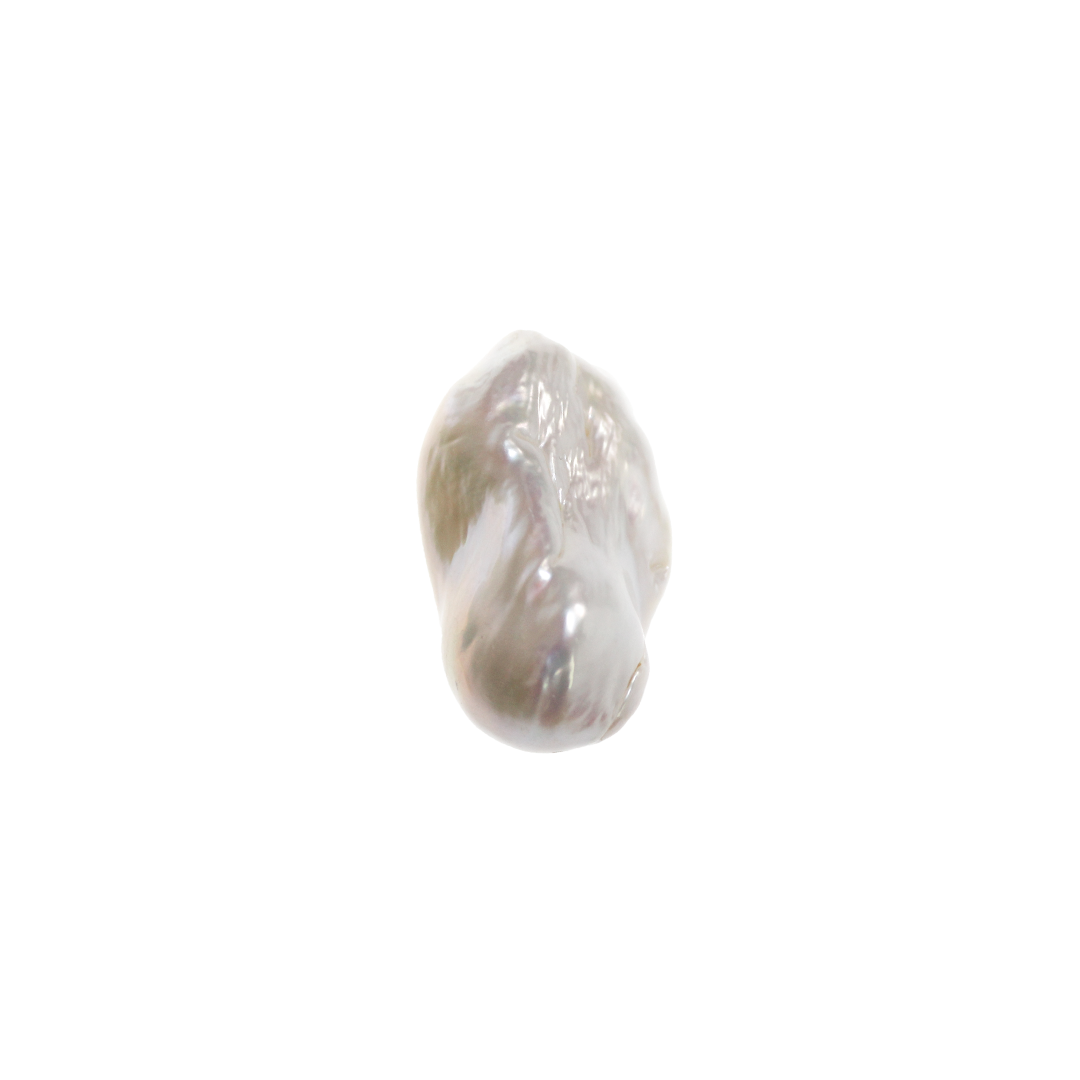 Fresh Water Pearls, Baroque Rectangle Pearls, Iridescent, Approx 25mm x 15mm x 0.5mm (hole), 1pcs per Bag