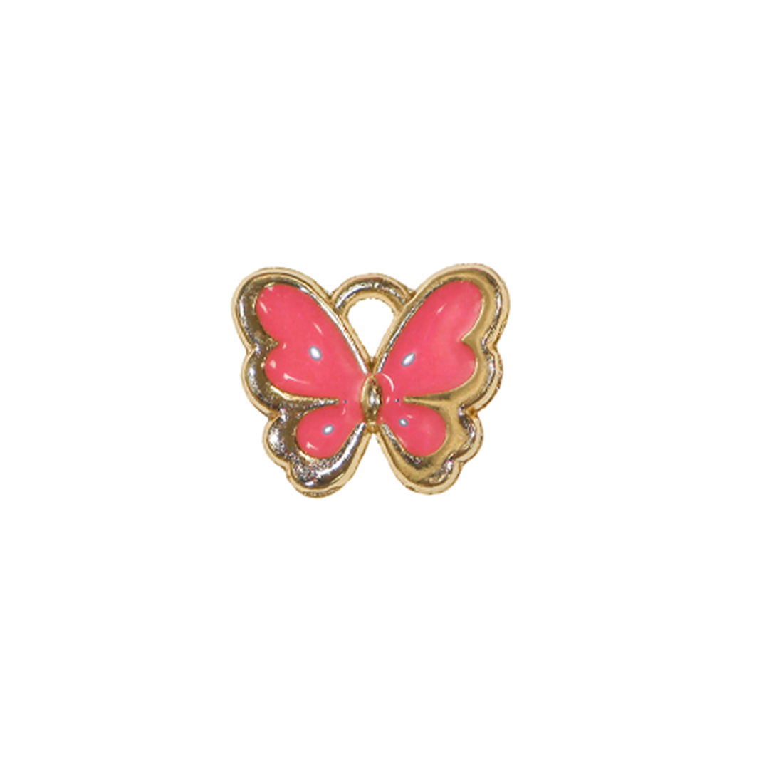 Charm, Butterfly, Enameled, 11mm x 13mm x 1.2mm, Sold Per pkg of