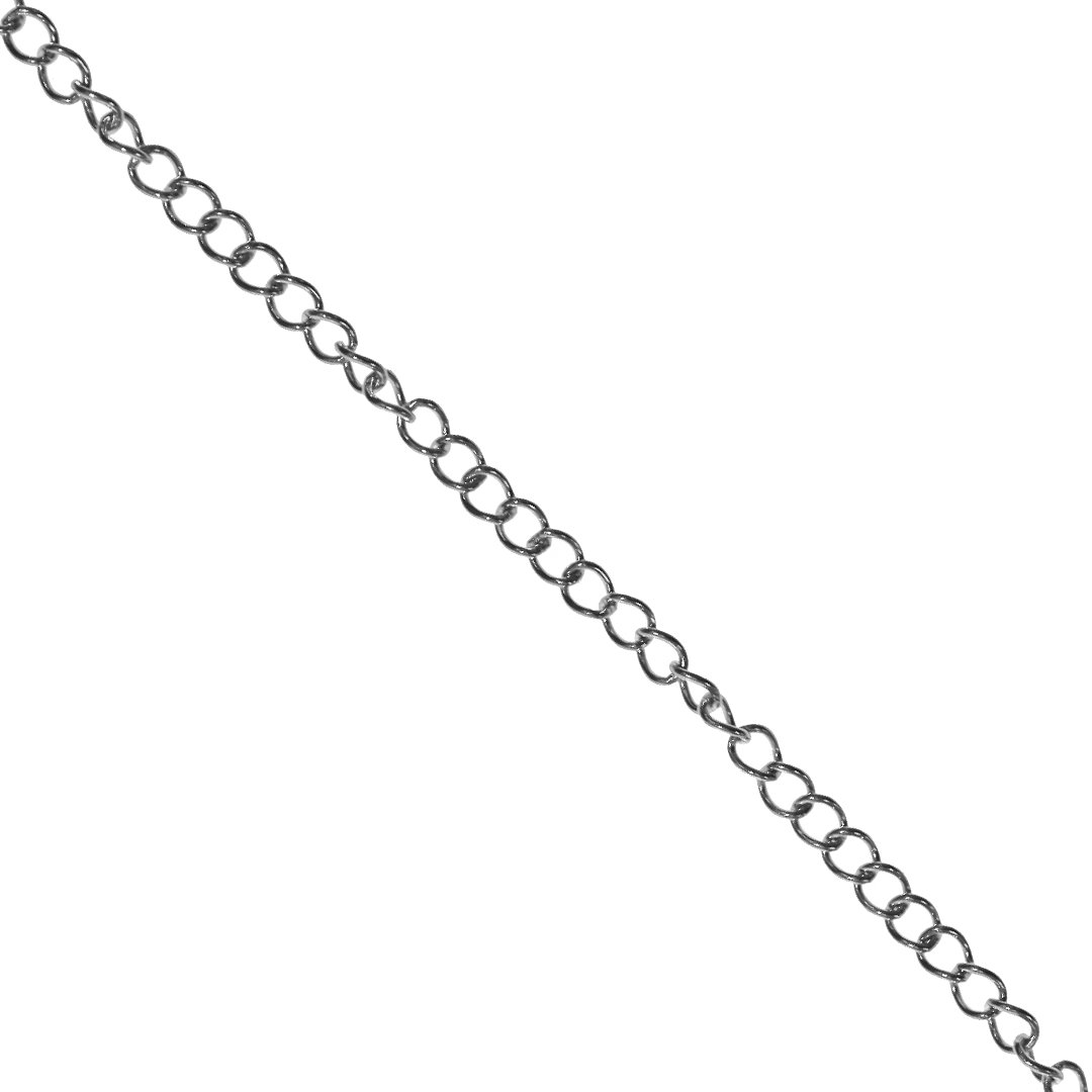 Chains, Curb, Stainless Steel, 4mm x 3mm x 2mm, Sold per Meter, Available in Multiple Colours