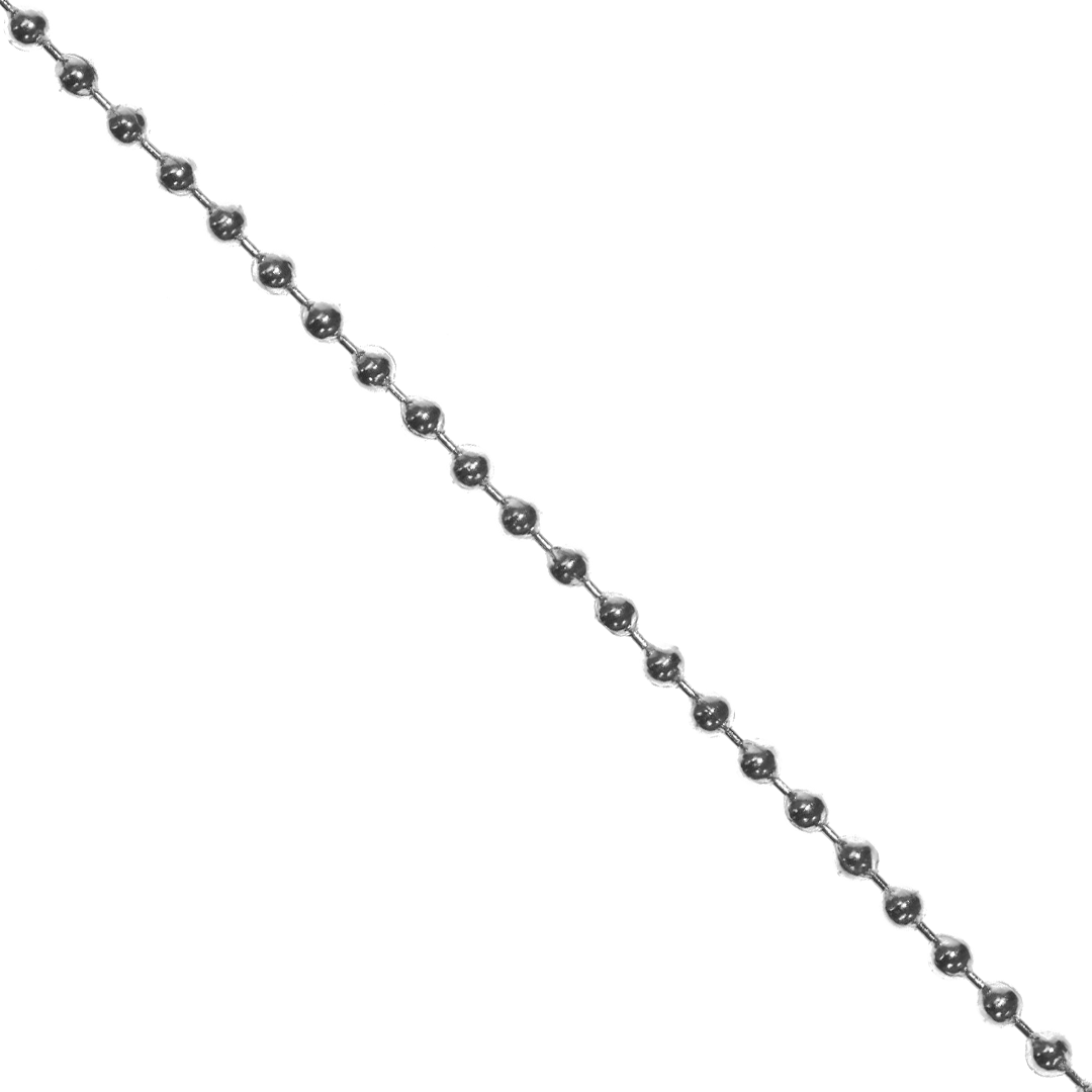 Chains, Ball Bead Chain, 304 Stainless Steel, 2.4mm, Sold per Meter