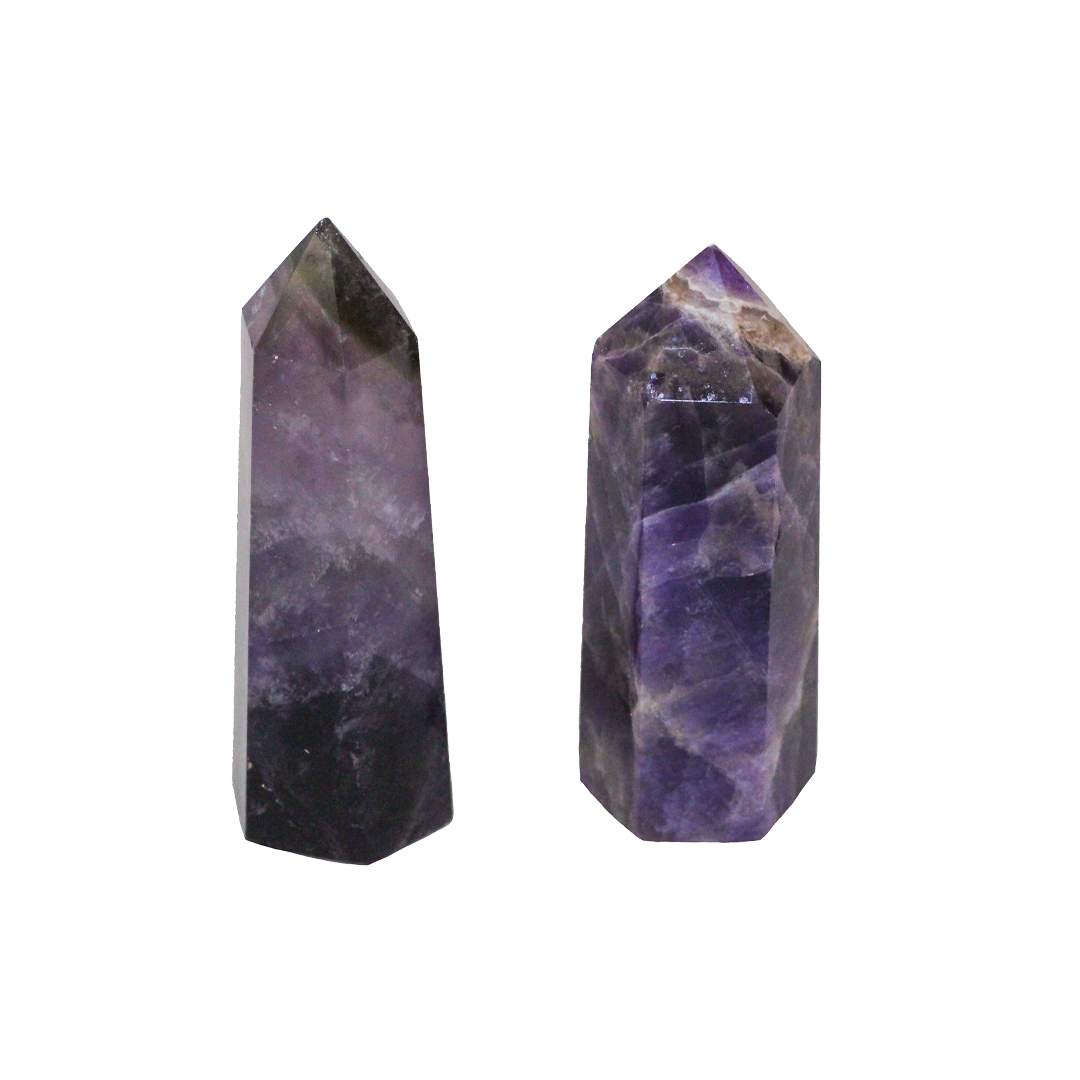 Amethyst Tower Stone, Semi-Precious Stone, Approx 6-7cm - 1 pc