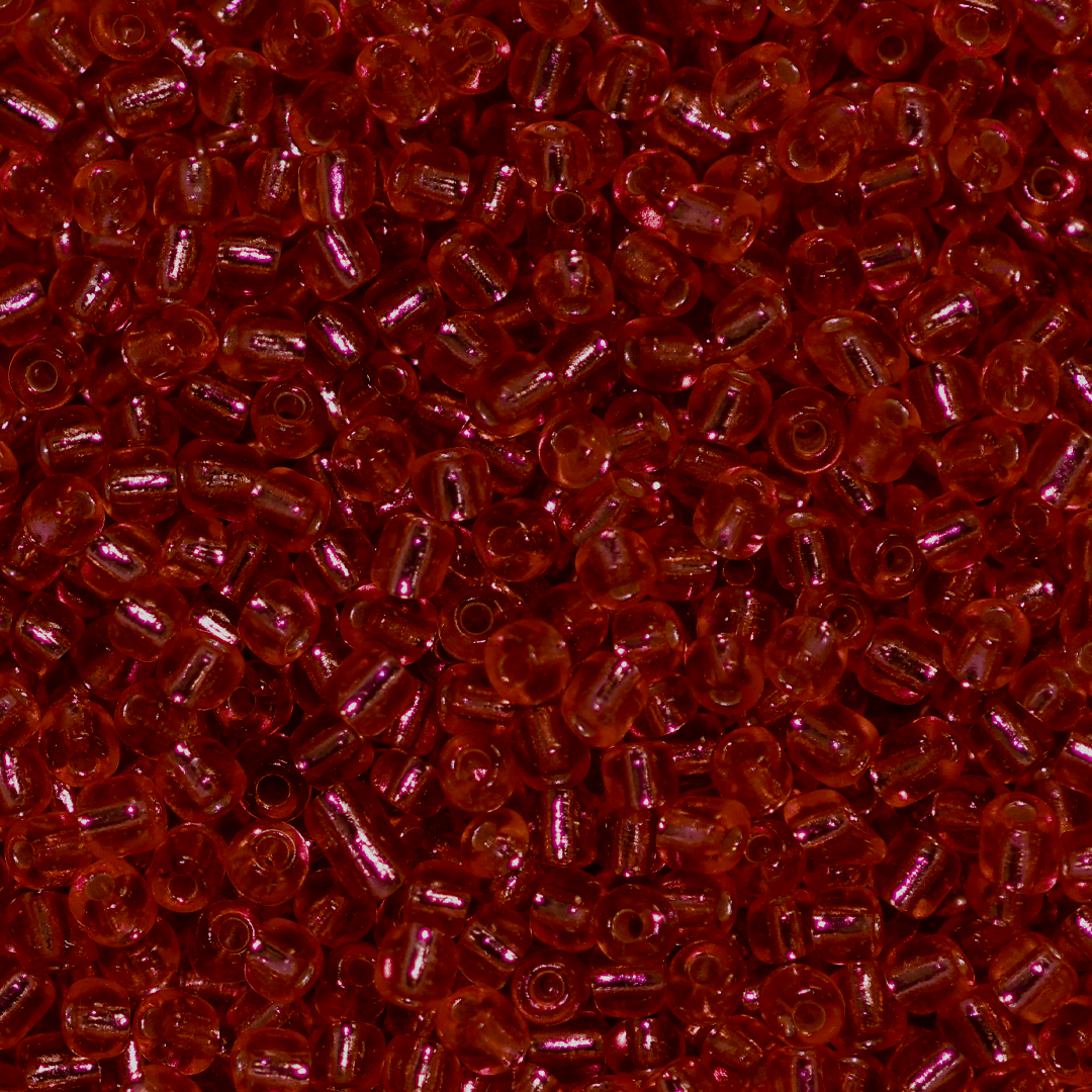 Seed Bead Bulk Bag - 11/0 - Dark Red Silver Lined - 448g/40,000pcs