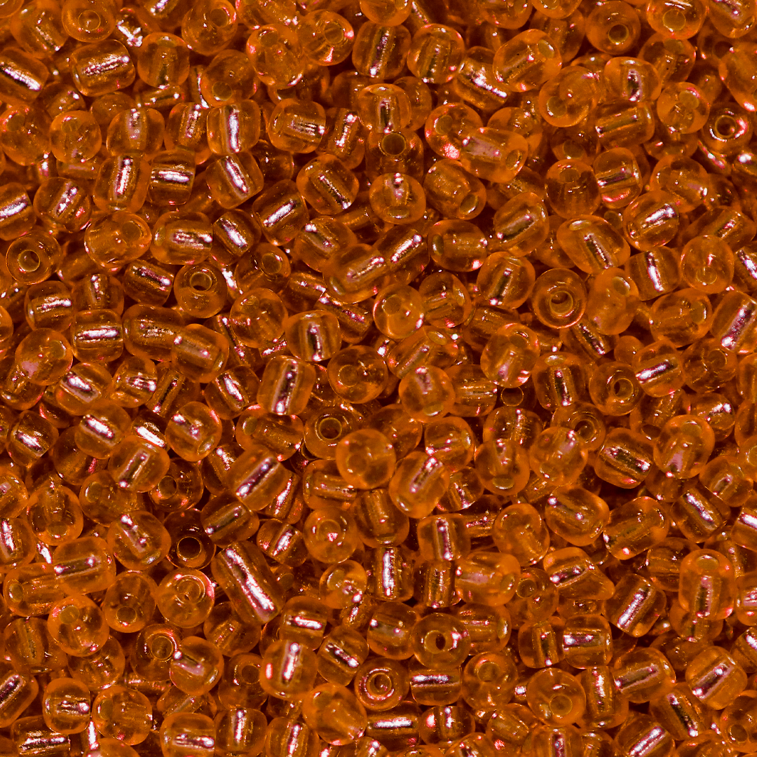 Seed Bead Bulk Bag - 11/0 - Orange Silver Lined - 448g/40,000pcs