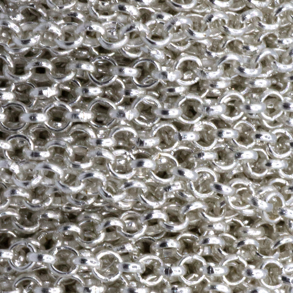 Chains, Belcher Chain, Alloy, 3mm x 3mm x 2mm loop, Available in 2 Different Colours - Sold Per Meter