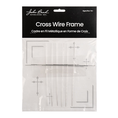 John Bead Wire Frames Cross 0.8mm apx 5-6in 6pcs