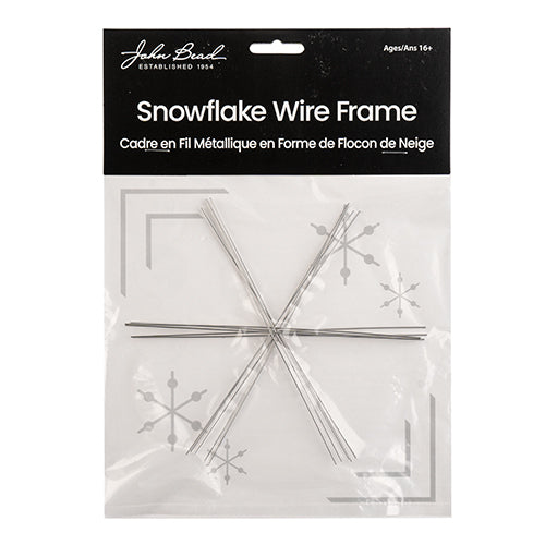 John Bead Wire Frames Snowflake 0.8mm 6.25x5.2in 5pcs