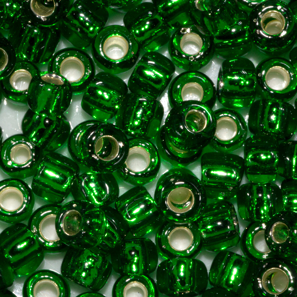 Czech Glass Beads, 13 Seed Beads, Opaque Green Bead