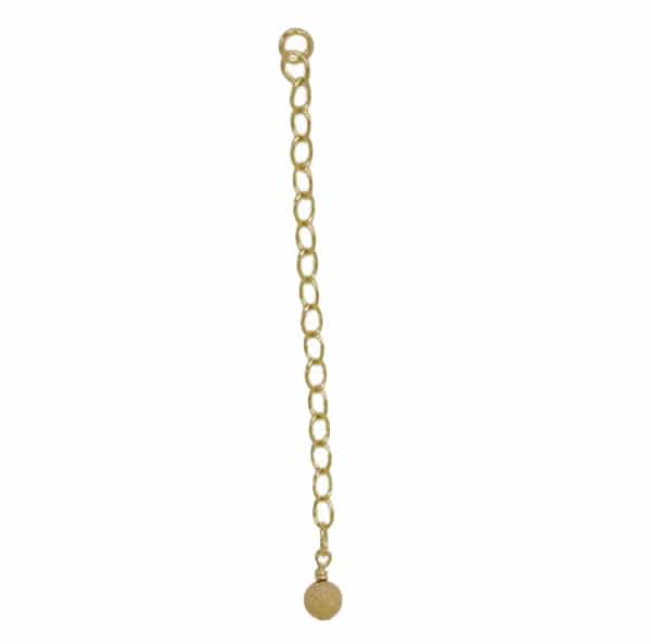Chain Necklace Extenders w/ Ball, 2 Inch, Gold-Filled (1 Piece)