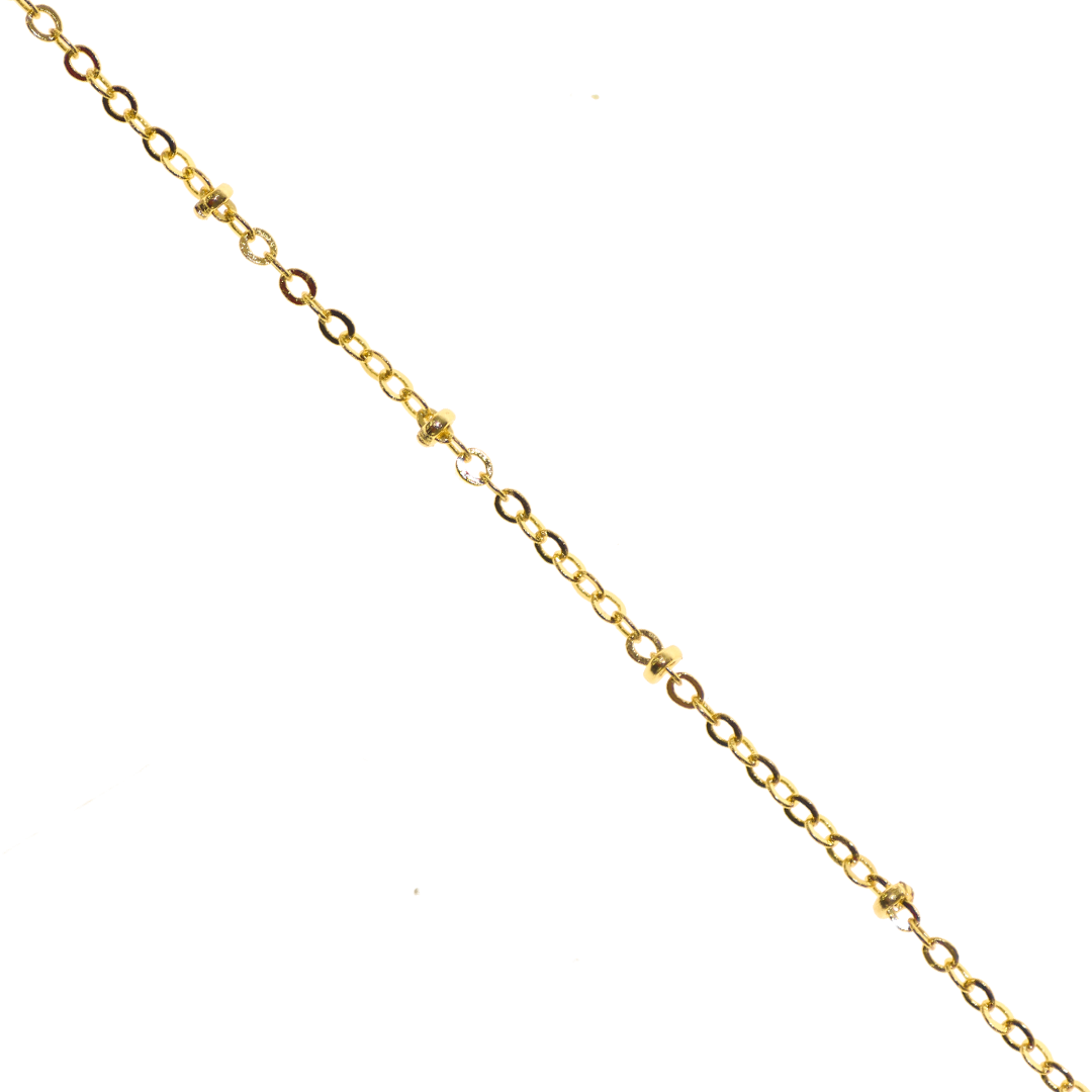 Chains, Cable Chain, Gold Plated, 2mm x 1.67mm x 0.6mm loop, Sold Per Meter