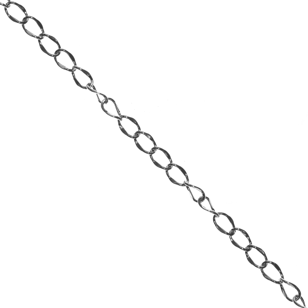 Chains, Extension Curb Chain, Stainless Steel, 4.5mm x 3.5mm x 1.5mm, Sold per Meter