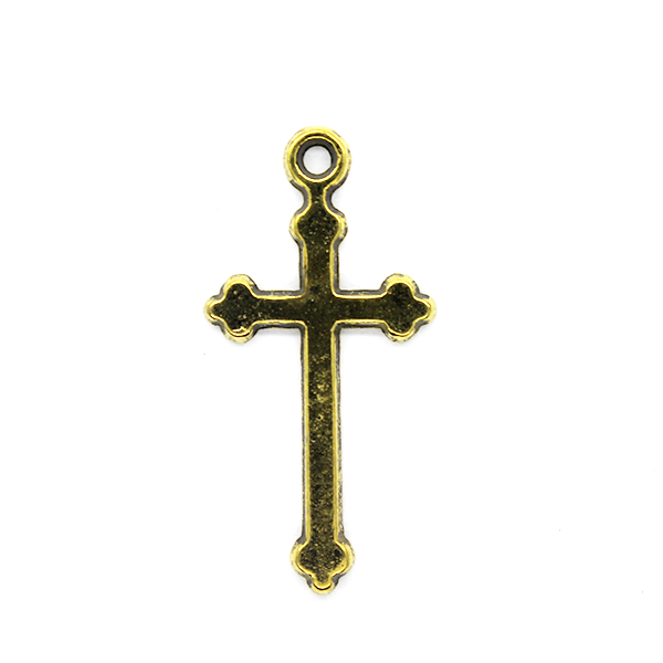 Plain gold hot sale cross pendant