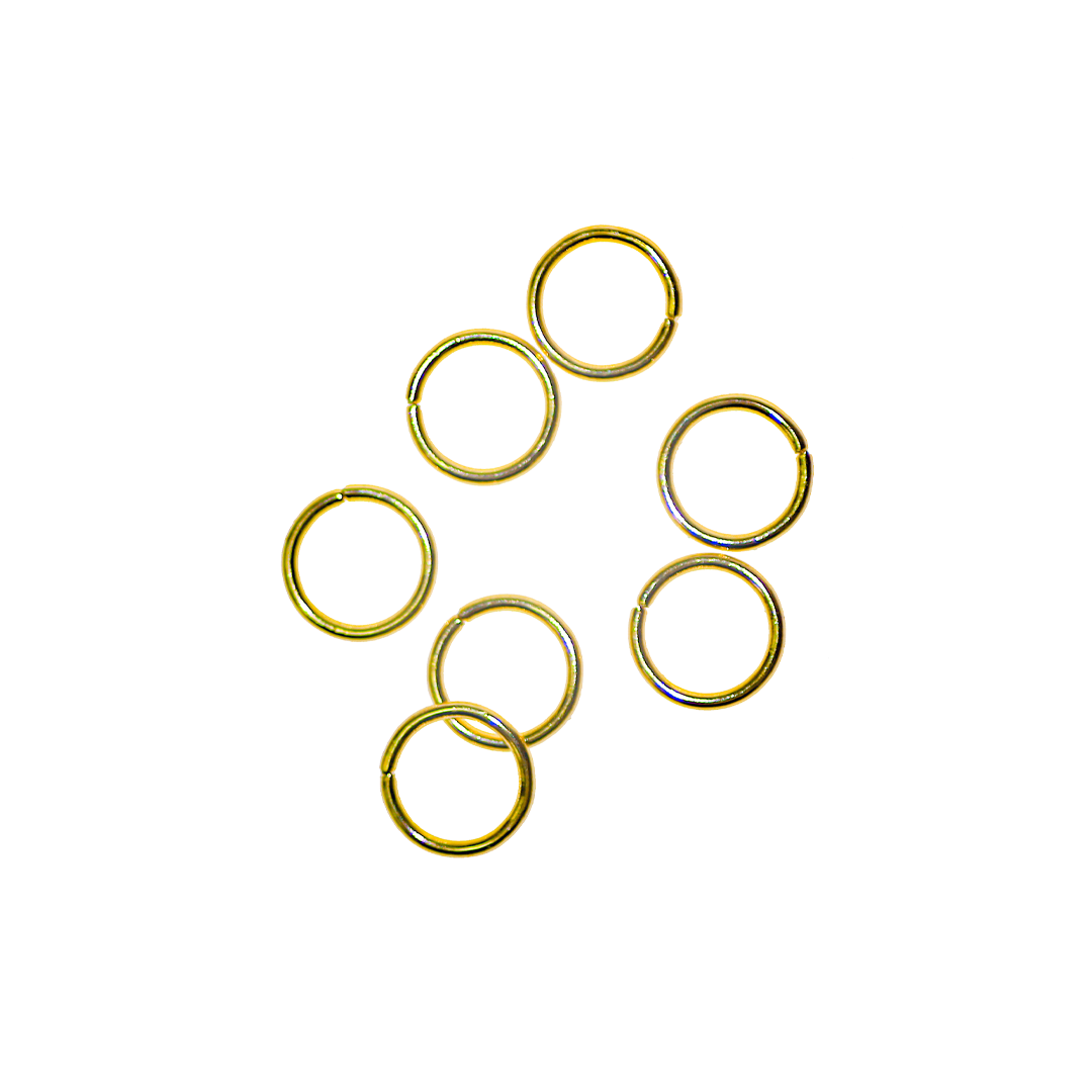 Jump Rings, Gold Plated, Stainless Steel, Round, 8mm, 19 Gauge