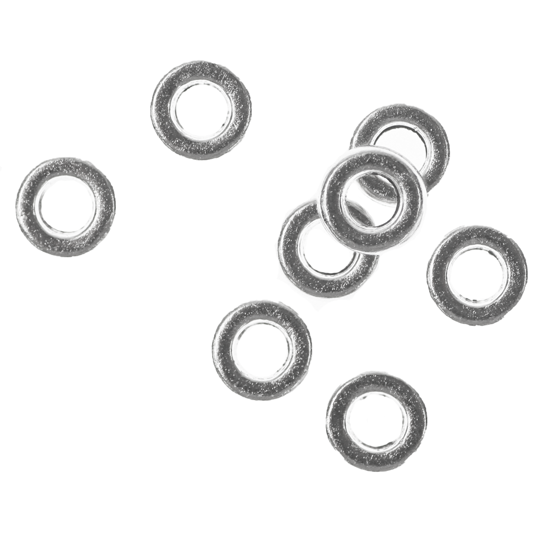 Spacers, O Bead, Alloy, 6mm x 6mm x 1.5mm, Sold Per pkg of 60, Available in Multiple Colours