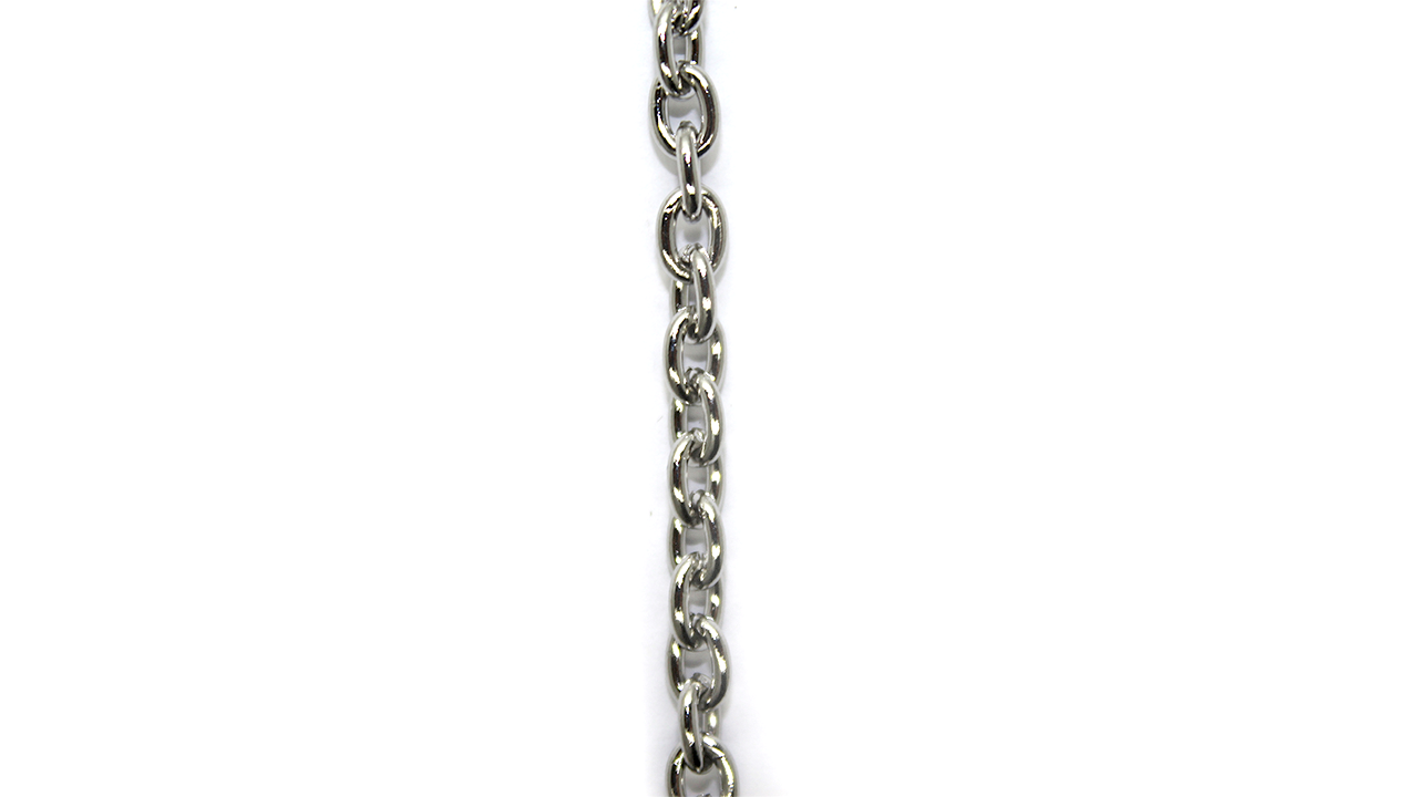 Chains, 304 Stainless Steel Cable Chain, 4mm X 3mm X 1.5mm per loop - Sold per Meter