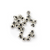 Spacers, Fracted Plain Spacer, Alloy, Silver, 3mm X 3mm X 3mm, Sold Per pkg of 30