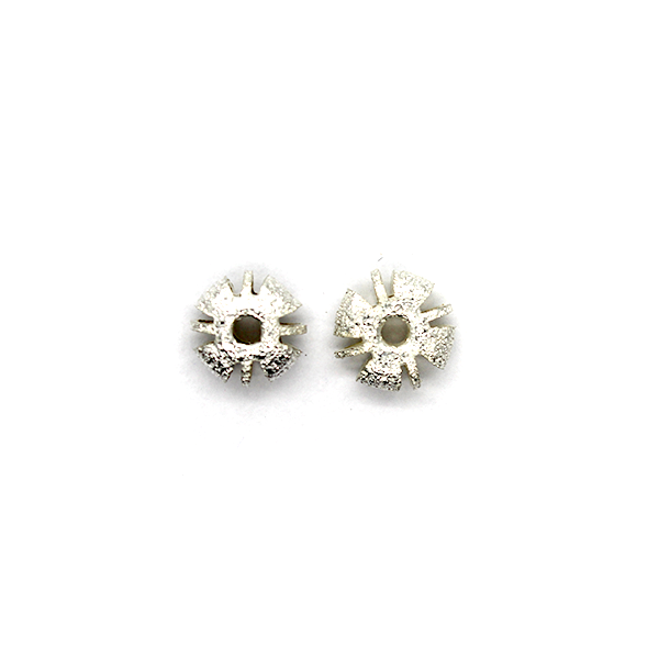 Spacer, filigree, Alloy, Silver, 8mm x 8mm, Sold Per pkg of 8