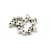 Spacers, Fracted Plain Spacer, Alloy, Silver, 3mm X 3mm X 3mm, Sold Per pkg of 30