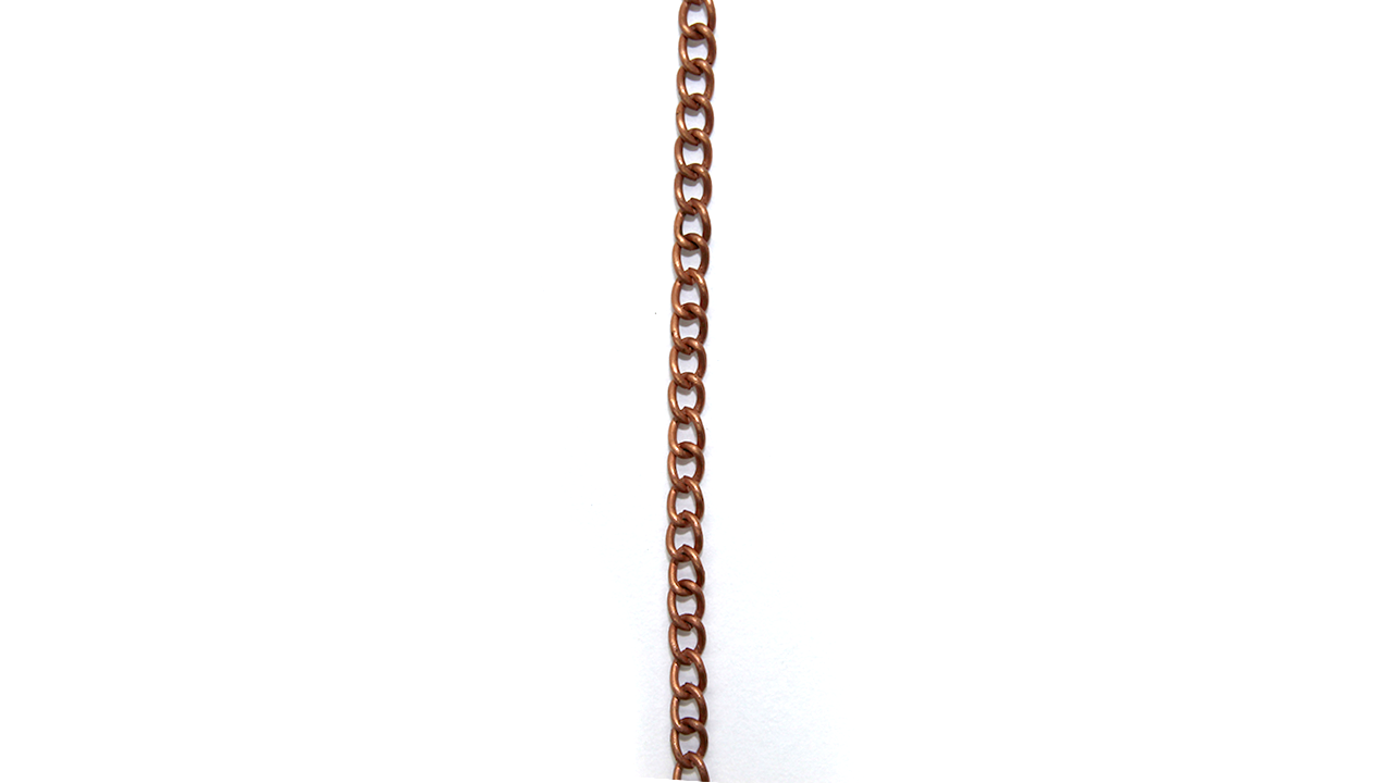 Chains, Curb Chain, Alloy, Copper, 3mm x 2.1mm x 0.5mm loop