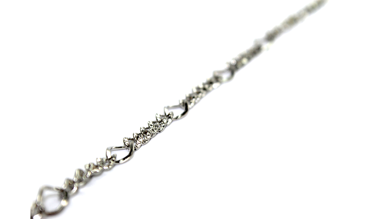 Chains, Figaro Chain, Alloy, Silver, 5mm x 7mm x 1mm loop - Sold Per Meter