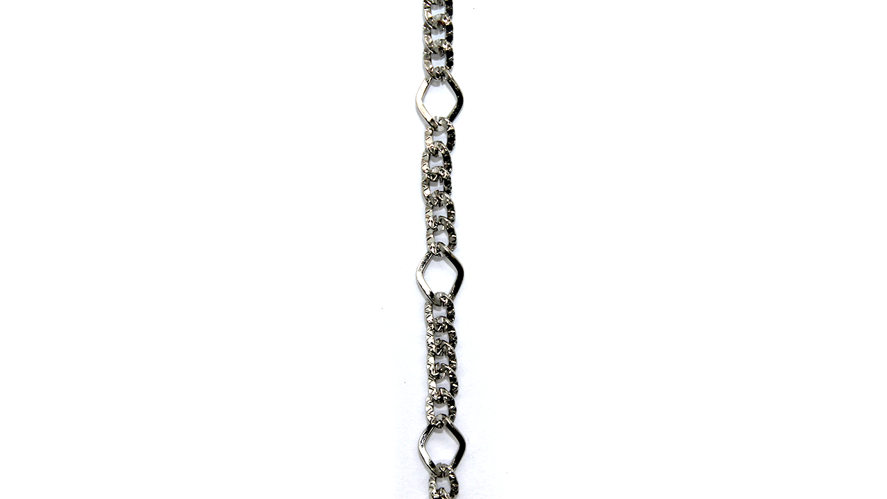 Chains, Figaro Chain, Alloy, Silver, 5mm x 7mm x 1mm loop - Sold Per Meter