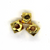 Spacers, Fracted Plain Spacer, Alloy, Bright Gold, 3mm x 3mm Sold Per pkg of 30