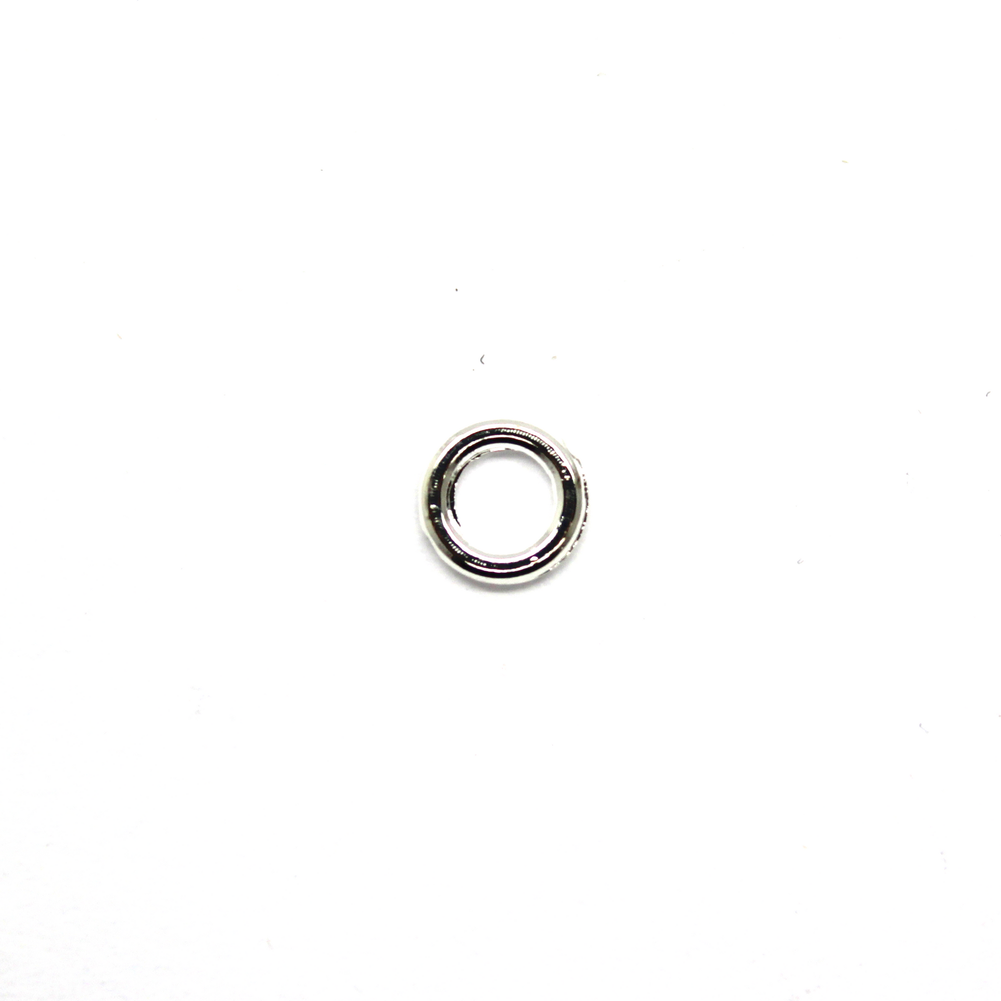 Spacers, O Bead, Alloy, Bright Silver, 6mm x 6mm x 1mm, Sold Per pkg of 100+