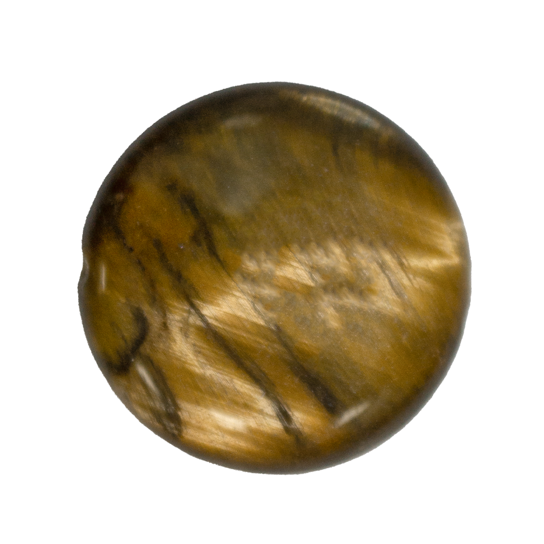 Tiger Eye Semi Precious Stone 25mm x 25mm Sold Per pkg of 2