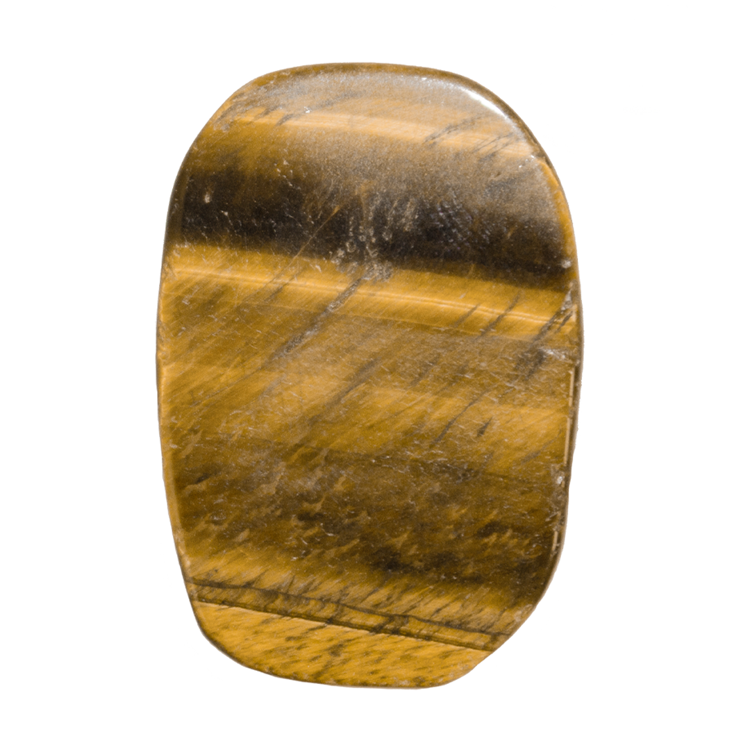 Oblong Tiger Eye Stone Semi Precious Stone 40mm x 27.5mm Sold Per pkg of 1