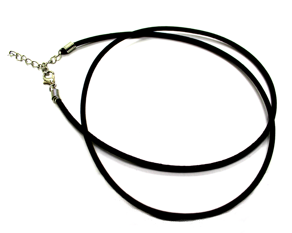 Cord, Leather Cord Necklace, Black, 3mm, 24inches L, Sold per piece -  Butterfly Beads and Jewllery