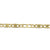 Chains, Long Flat Link Chain, Gold-Plated Stainless Steel, 7mm x 1.5mm x 1mm loop -  Sold per Meter