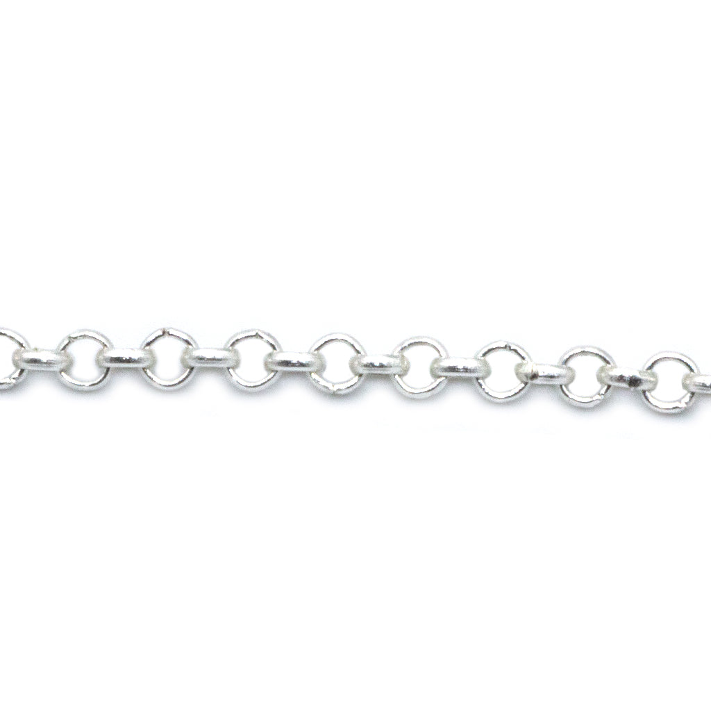 Chains, Belcher Chain, Alloy, 3mm x 3mm x 2mm loop, Available in 2 Different Colours - Sold Per Meter