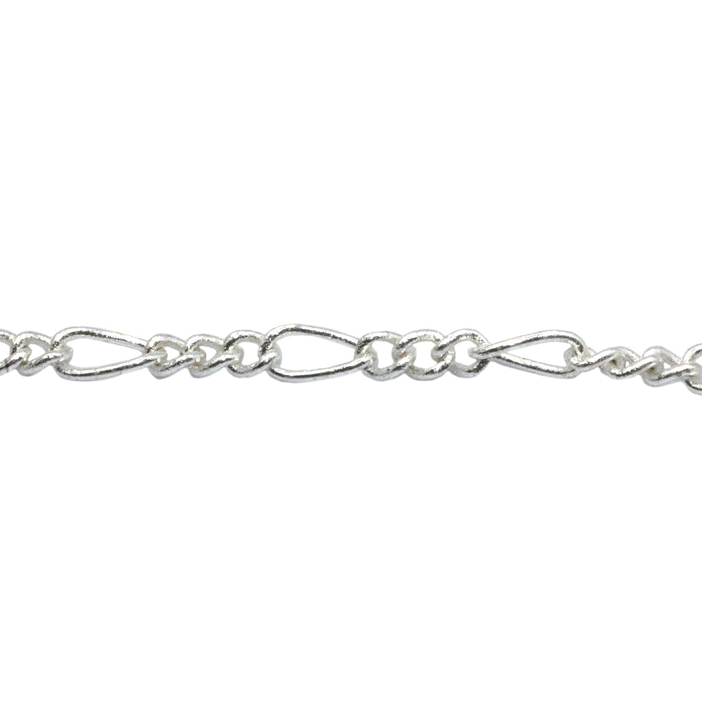 Chains, Figaro Chain, Alloy, 5mm x 3mm x 2mm loop, Available in 2 Different Colours - Sold Per Meter