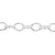 Chains, Textured Oval Link Cable Chain, Bright Silver, Alloy, 11mm x 8mm x 5mm loop, Sold per meter