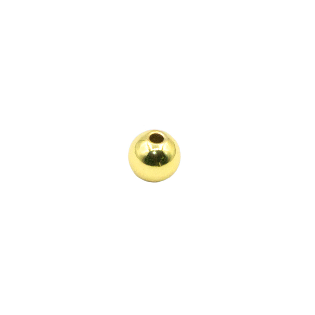 Spacers, Small Round, Gold-Plated, 4mm x 3.4mm, Sold Per pkg of 14