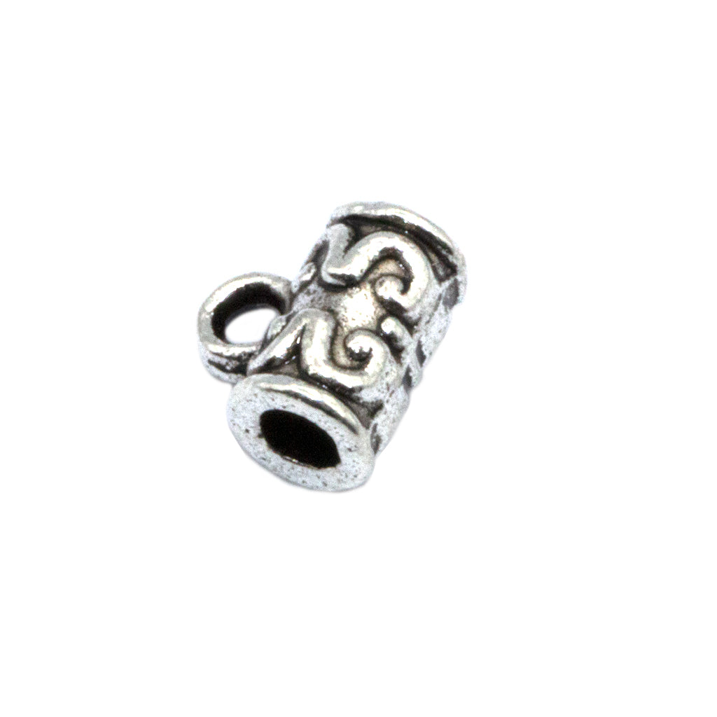 Spacers, Charm Holder, Silver, Alloy, 8.5mm x 7.5mm, Sold Per pkg of 24