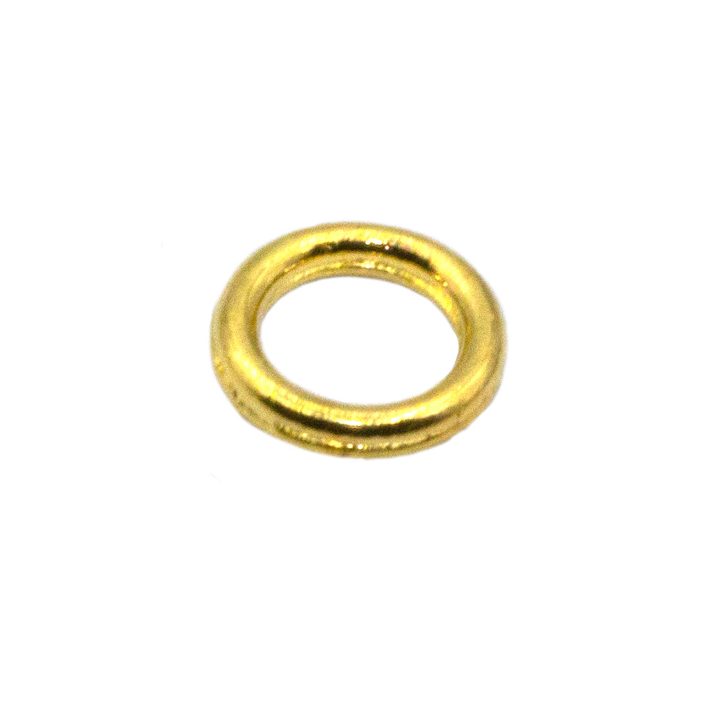 Spacers, O Bead Spacers, Alloy, Gold, 6mm X 6mm, Sold Per pkg of 95+