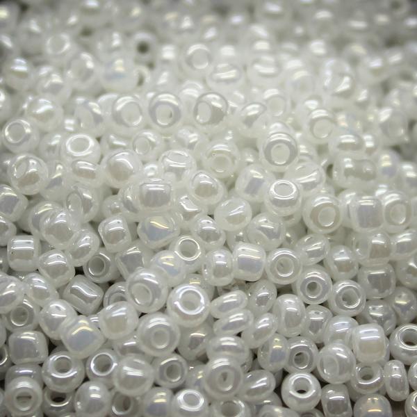 Seed Bead Bulk Bags - 12/0 - Off White Pearl Luster - 449g/44,000pcs